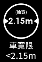 車寬限（輪寬）<2.15m